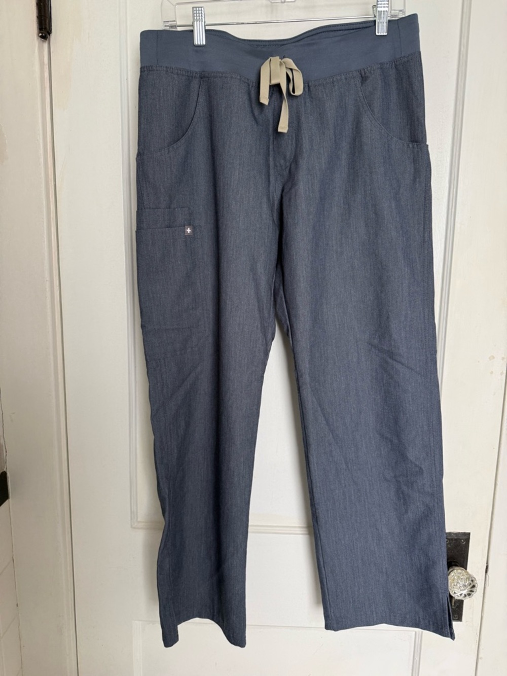 FIGS Heather Denim Kade Medium Petite Scrub Pants